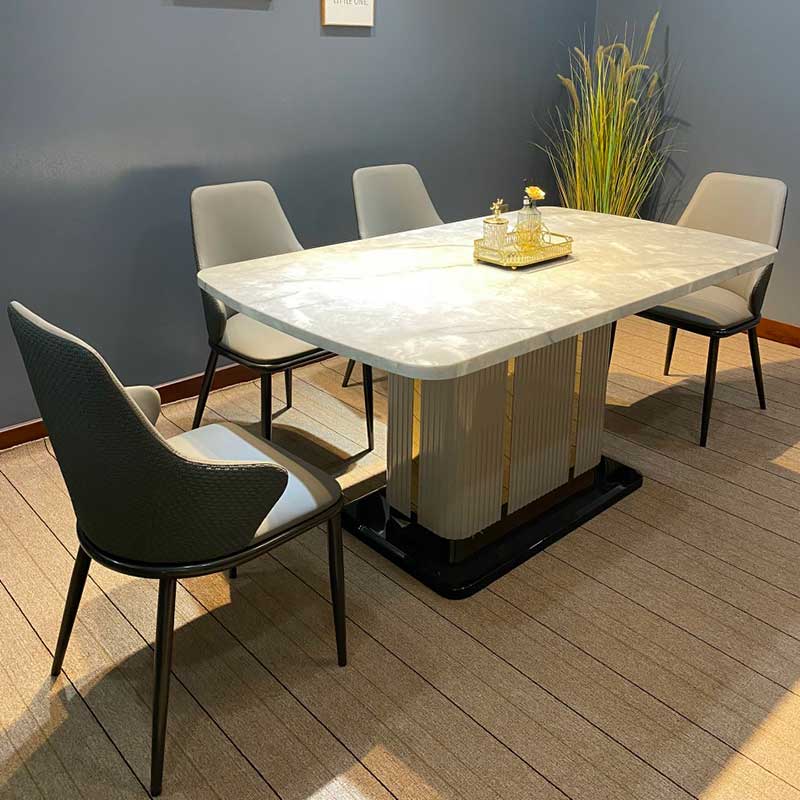 Bàn ăn mặt đá nhập khẩu cao cấp KT 90*160cm BA672