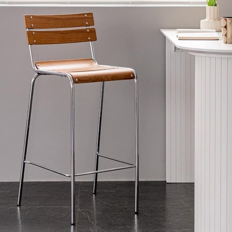 Ghế quầy bar sắt nghệ thuật mặt gỗ độc đáo GB629