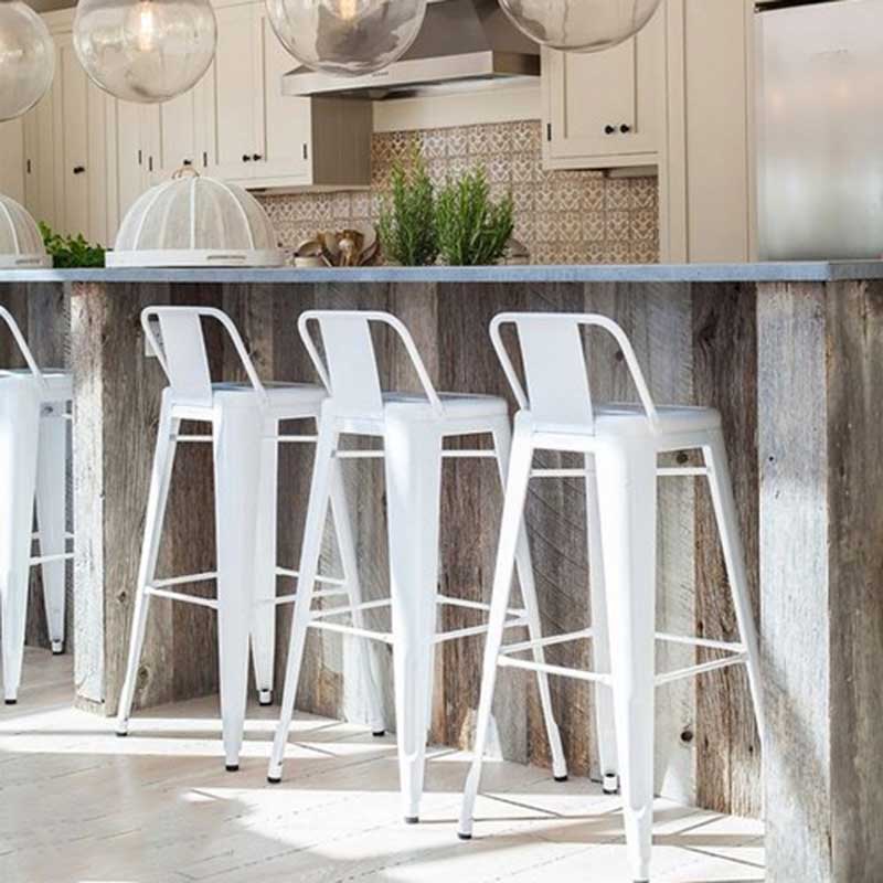 Ghế Tolix chân bar cao, có tựa lưng bền đẹp GB260