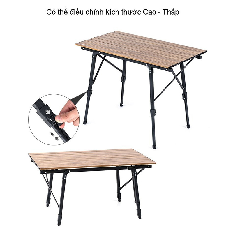 Bàn gấp gọn du lịch, Pinic cắm trại phong cách Vintage GC800