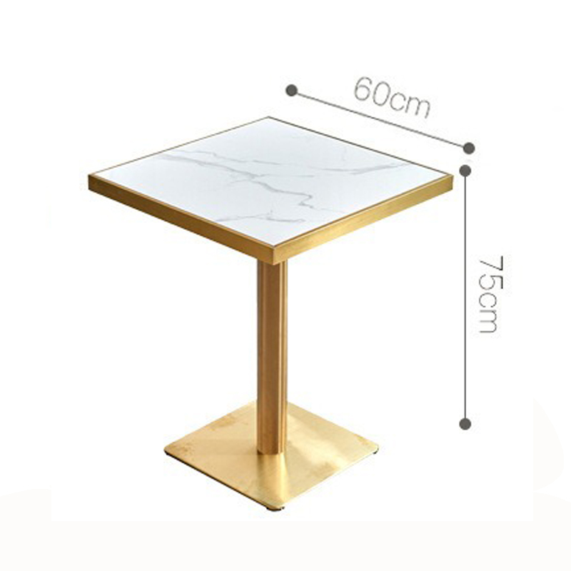 Bàn mặt đá vuông hiện đại cho không gian nhà hàng, quán cafe, trà sữa GC618