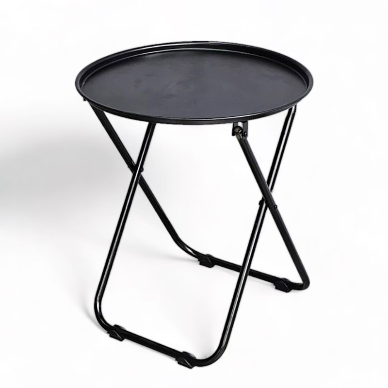 Bàn trà chanh gấp gọn mặt tròn bằng sắt sơn tĩnh điện GC570