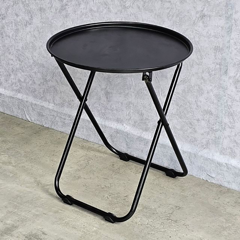 Bàn trà chanh gấp gọn mặt tròn bằng sắt sơn tĩnh điện GC570