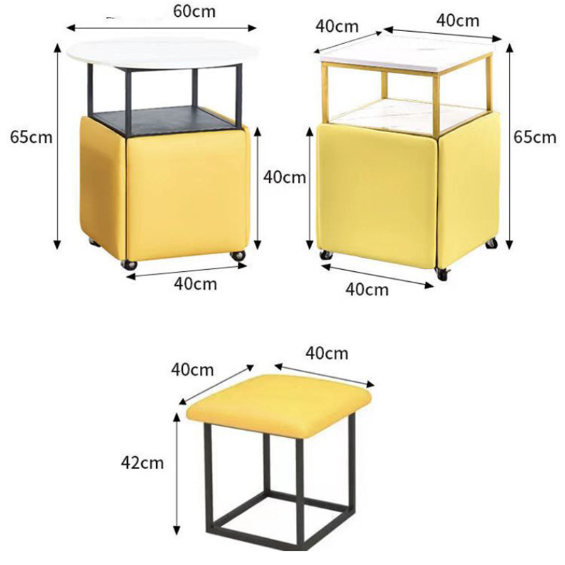 Bộ bàn ghế khối lập phương Rubik xếp gọn thông minh 5 trong 1 GC531