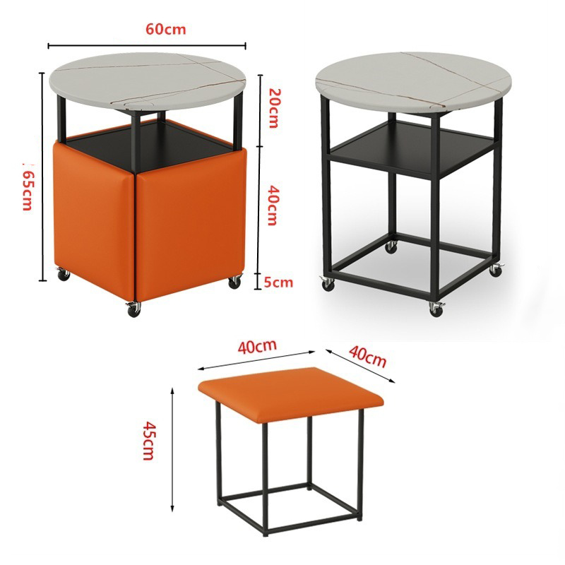 Bộ bàn ghế lập phương Rubik nhỏ gọn, xếp gọn thông minh GC525