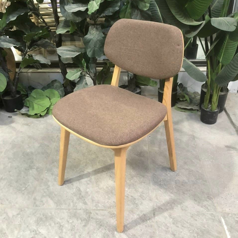 Ghế cafe, nhà hàng, quán ăn gỗ tự nhiên có đệm GC872