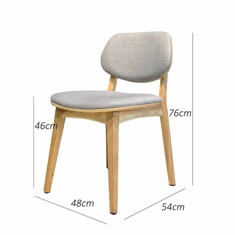 Ghế cafe, nhà hàng, quán ăn gỗ tự nhiên có đệm GC872