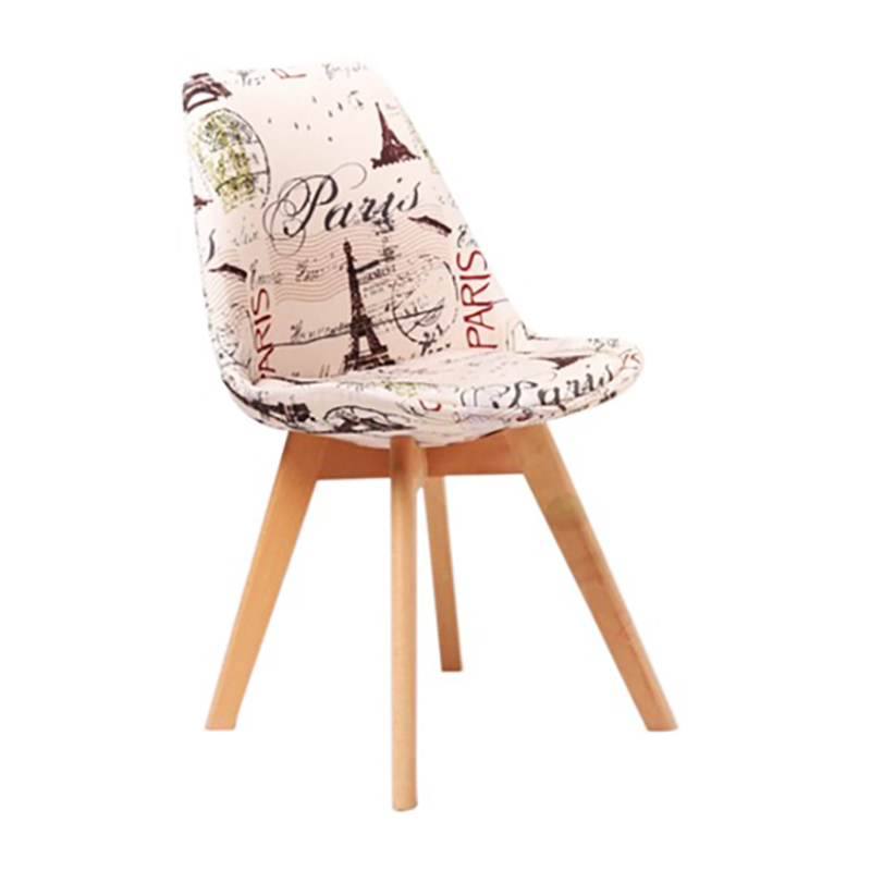 Ghế cafe Paris, ghế Eames đệm bọc vải hoa văn GC703