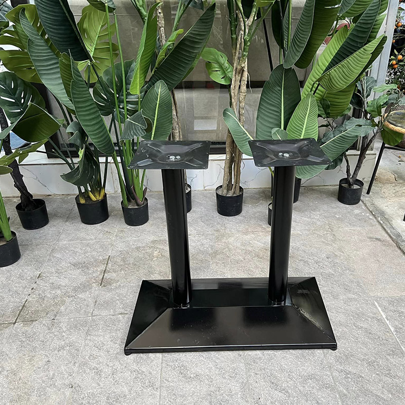 Bàn cafe, nhà hàng, quán ăn chân trụ sắt mặt gỗ 60x120cm GC840