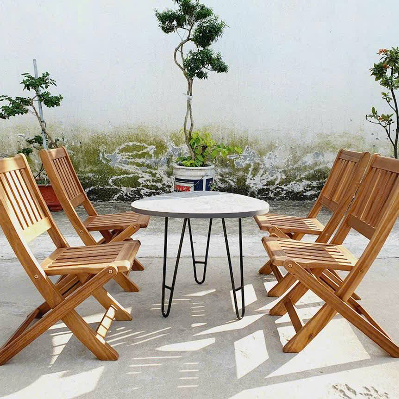 Bộ bàn ghế cafe quán cóc vỉa hè gấp gọn giá rẻ GC821