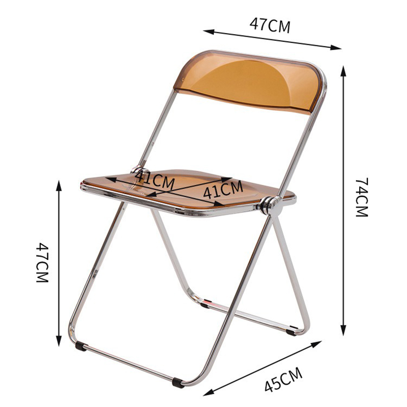 Ghế gấp cafe nhựa Mica trong suốt GC863