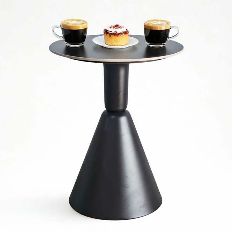 Bàn cafe tròn D60cm mặt đá chân sắt GC503