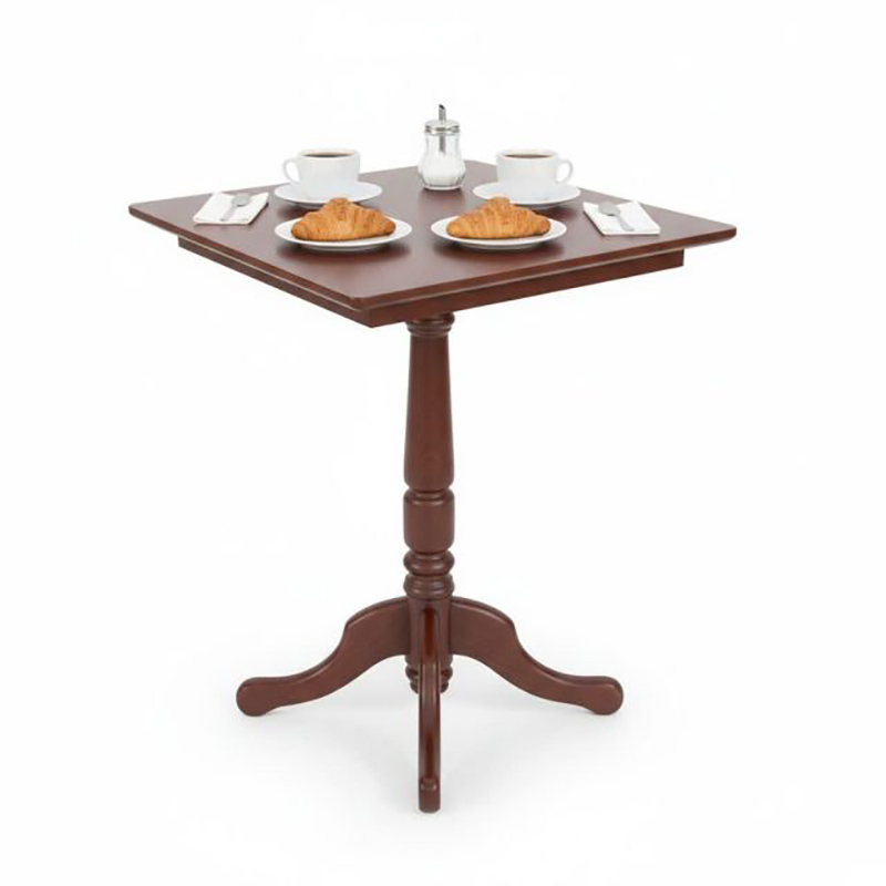 Bàn cafe vuông gỗ cao su chân Rustic phong cách cổ điển GC898