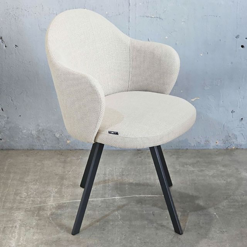 Ghế ăn, ghế cafe decor nệm bọc vải bố chân thép xoay 360 GC300