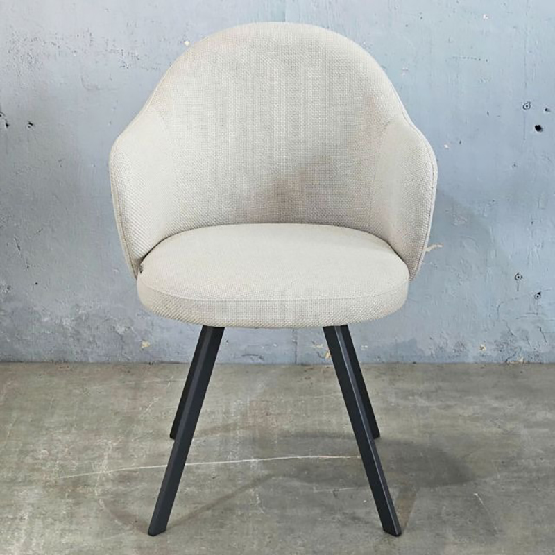 Ghế ăn, ghế cafe decor nệm bọc vải bố chân thép xoay 360 GC300