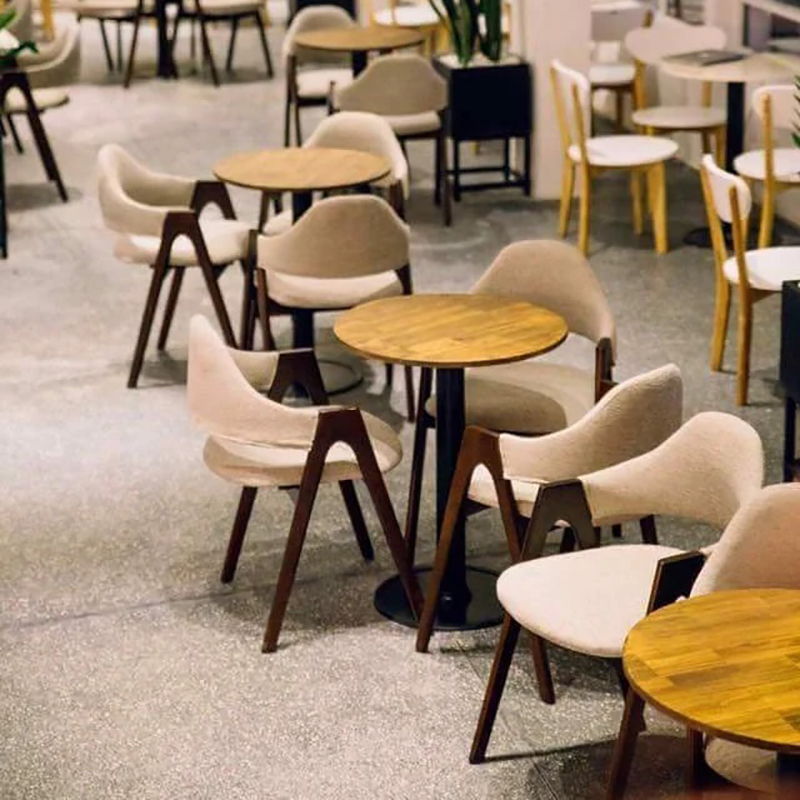 Bàn cafe mặt tròn chân trụ sắt giá rẻ GC693