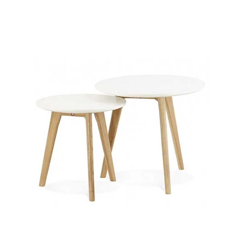 Bàn gỗ cafe mặt tròn 3 chân giá rẻ GC697