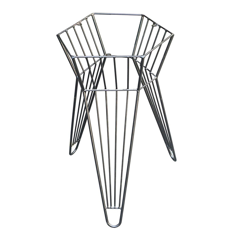 Bàn gỗ Me Tây tròn kích thước 60cm chân sắt tĩnh điện GC612