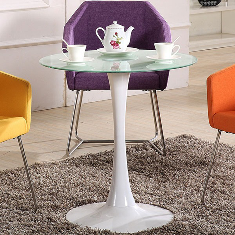 Bàn Tulip tròn mặt kính cường lực D60cm GC690