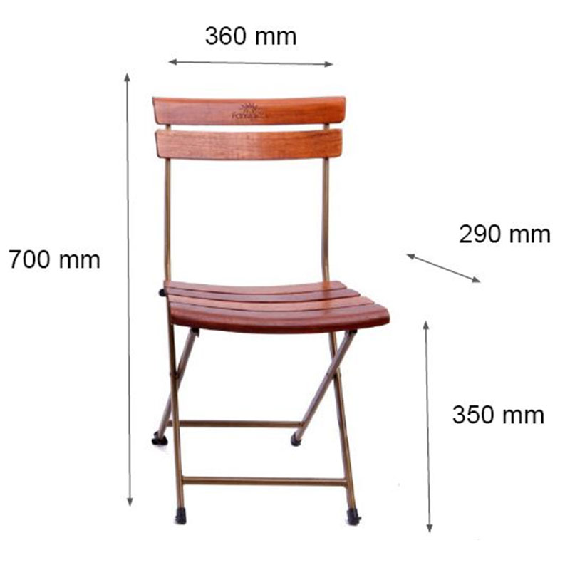 Bộ bàn ghế cafe Fansipan Patio Mini xếp gọn GC688