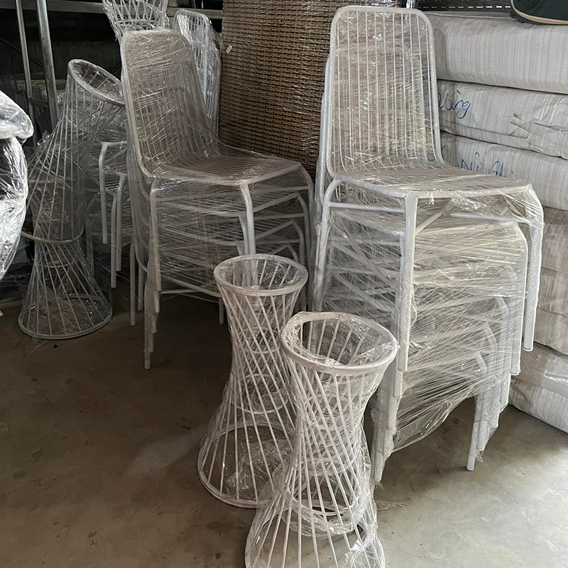 Bộ bàn ghế sắt Decor ngoài trời cho quán cafe, trà sữa GC579