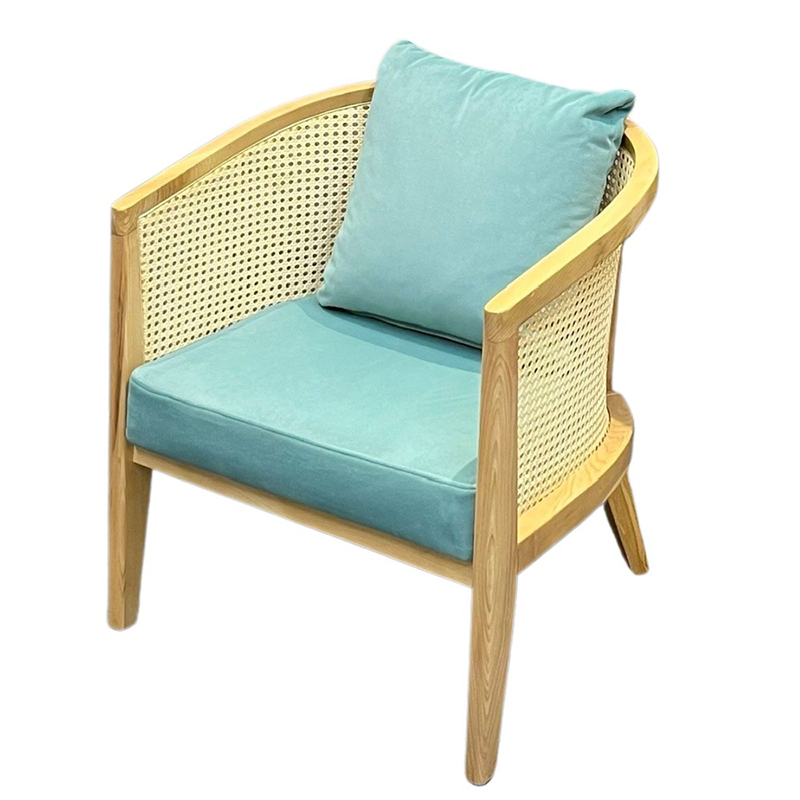 Ghế cafe đơn Harvey khung gỗ Ash lưng mây GC867