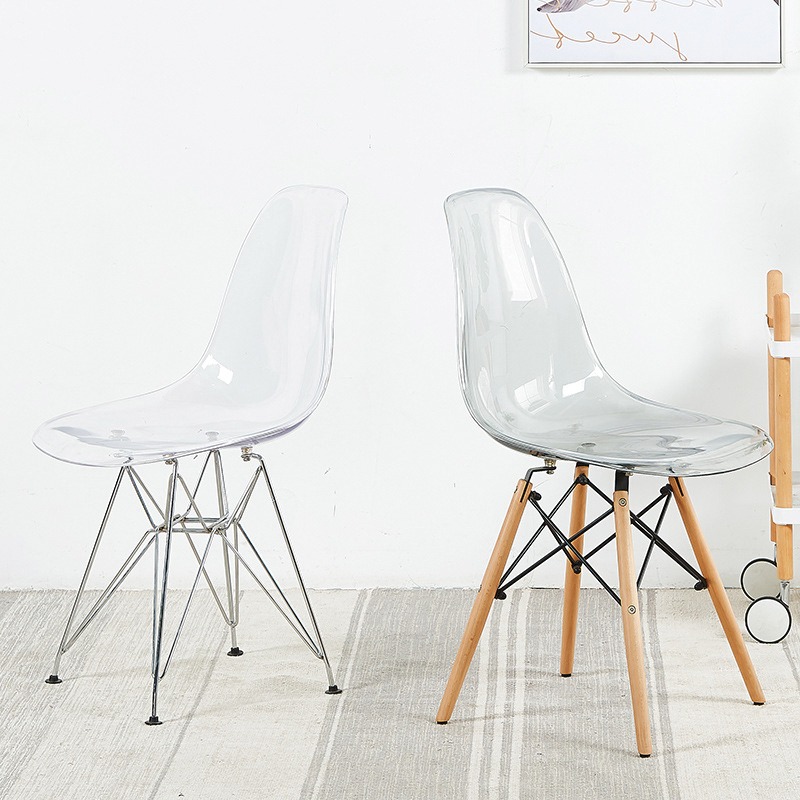 Ghế Eames trong suốt ứng dụng ghế ăn ghế tiếp khách GC625