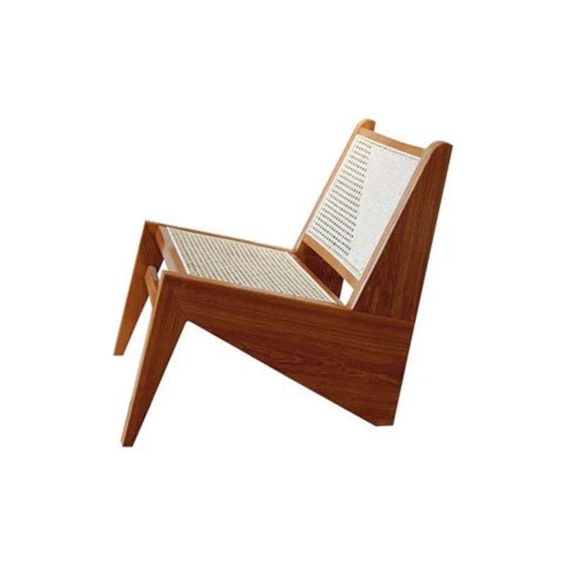 Ghế Kangaroo Lounge Chair khung gỗ lưng mây GC866