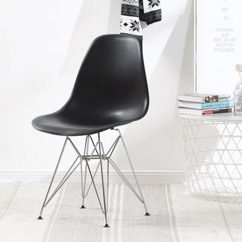 Ghế nhựa Eames chân sắt mạ Inox GC621
