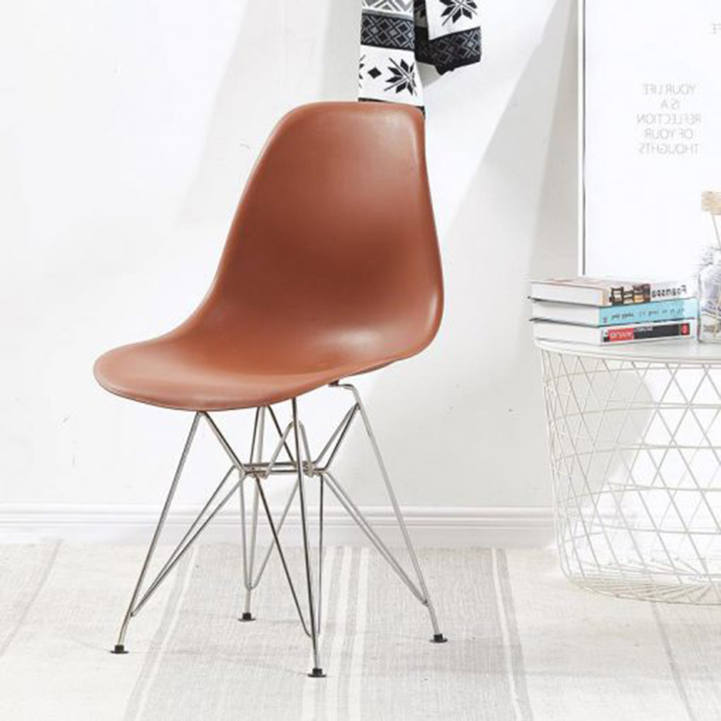 Ghế nhựa Eames chân sắt mạ Inox GC621