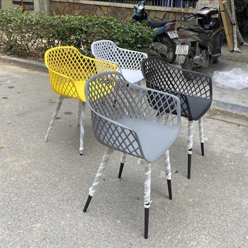 Ghế nhựa lưới thủng Gucy màu sắc đa dạng GC532