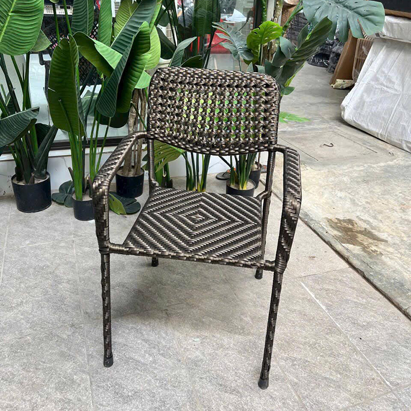 Bộ bàn ghế nhựa giả mây cafe, ban công sân vườn BM504