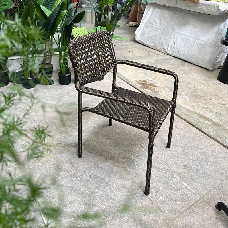 Bộ bàn ghế nhựa giả mây cafe, ban công sân vườn BM504