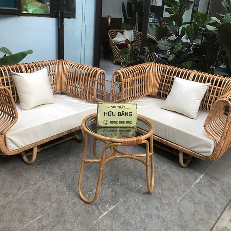 Combo bộ bàn ghế sofa văng mây tự nhiên 100% BM906