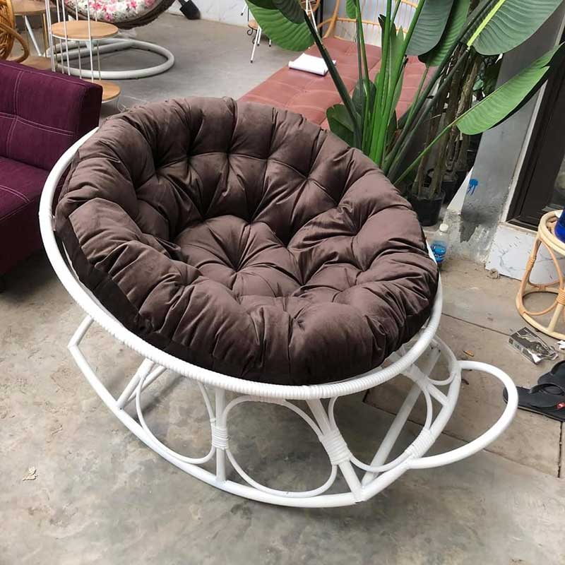 Ghế bập bênh chảo Papasan mây nhựa thư giãn BM578