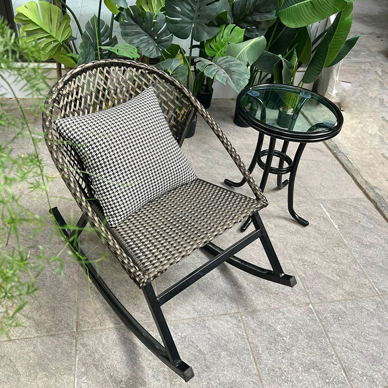 Ghế bập bênh vuông mây nhựa cao cấp BM588