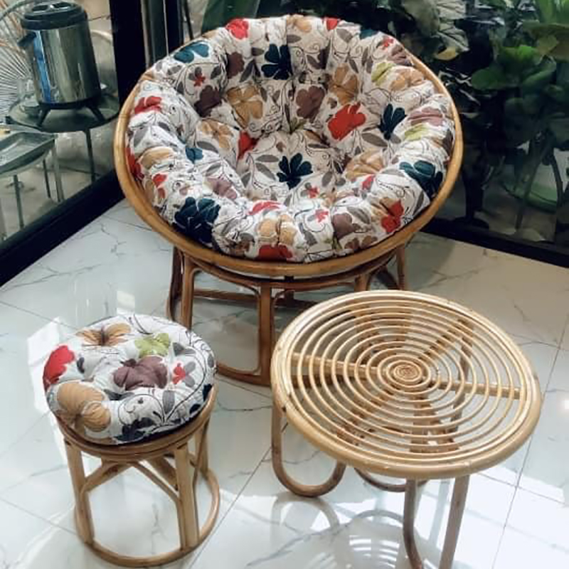 Ghế chảo Papasan thư giãn 100% song mây tự nhiên cao cấp BM579