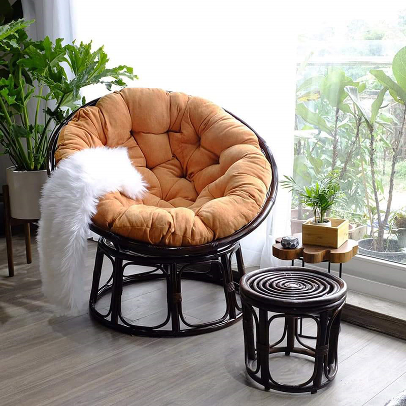 Ghế chảo Papasan thư giãn 100% song mây tự nhiên cao cấp BM579