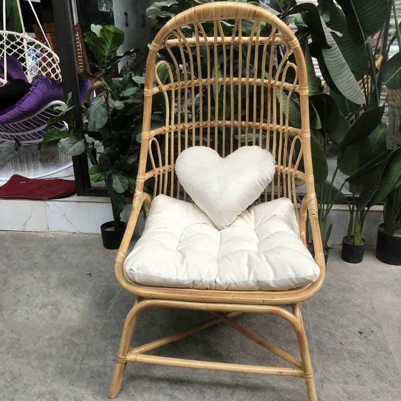 Ghế lưỡi câu mây tự nhiên 100% đệm gối siêu êm BM891