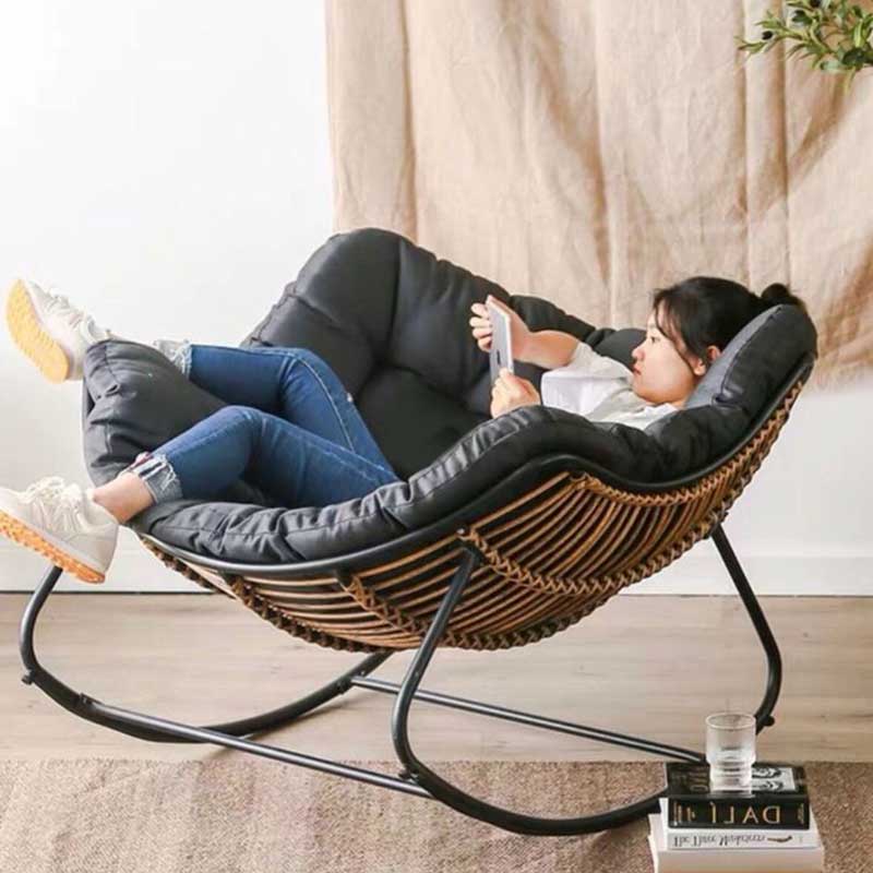 Ghế Papasan bập bênh vuông nệm cao cấp BM245