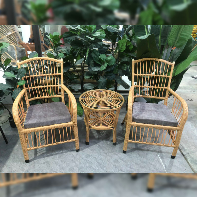 Ghế tay ngài vàng mây nhựa đẹp suất sắc BM957