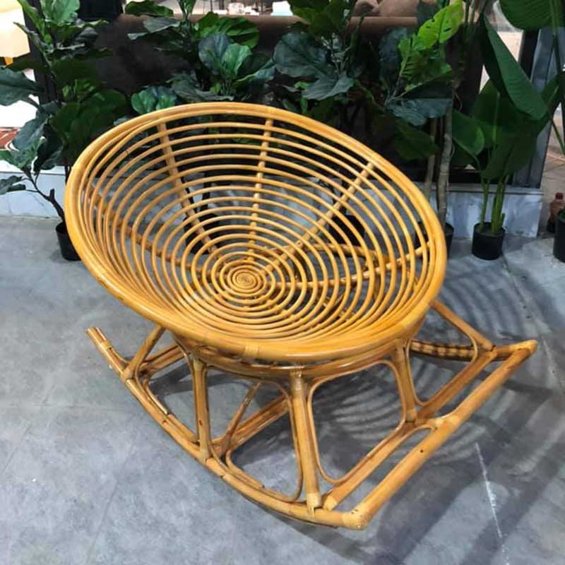 Ghế thư giãn Papasan bập bênh mây thật 100% BM578