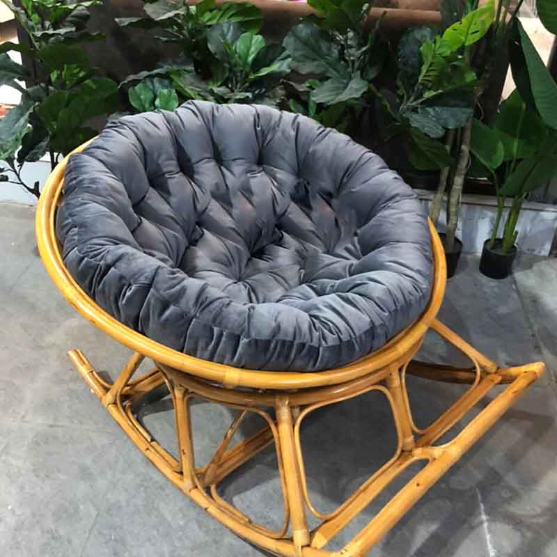 Ghế thư giãn Papasan bập bênh mây thật 100% BM578