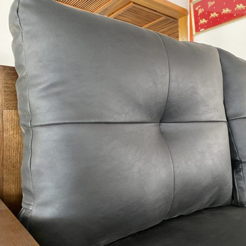 Sofa góc chân hươu gỗ sồi phun màu Óc Chó BK024