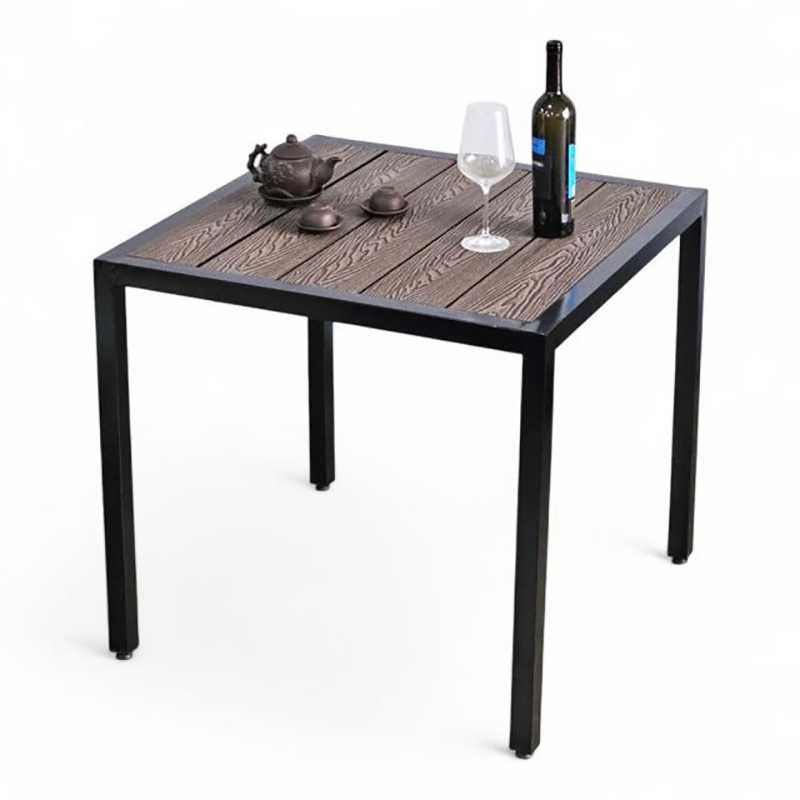 Bàn vuông cafe sân vườn ngoài trời 80x80cm gỗ nhựa vân 3D BS328