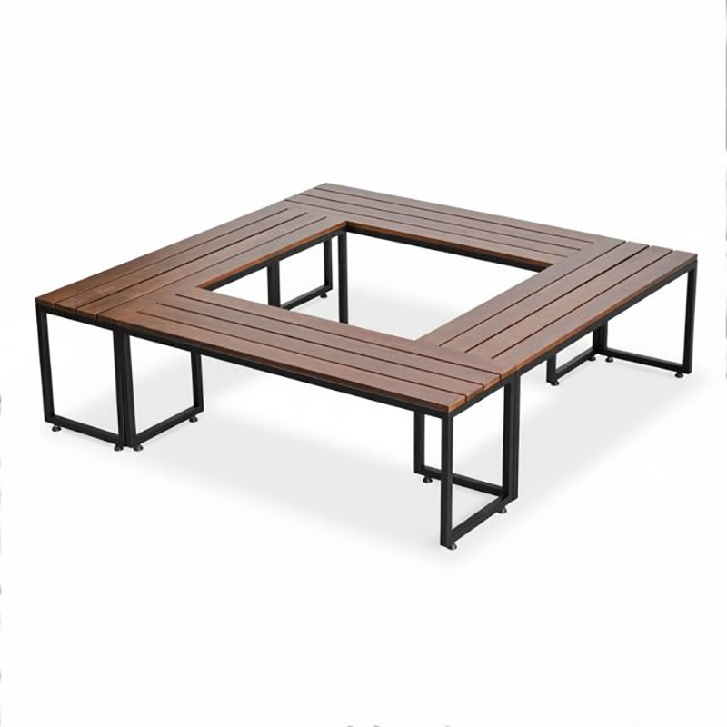 Combo 4 ghế băng sân vườn dài 120x35cm gỗ cao su BS310