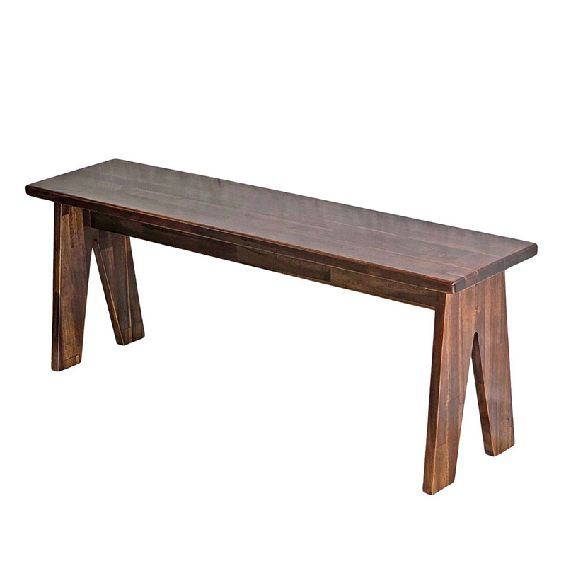 Ghế băng dài chân chữ A gỗ tràm kích thước 120x30x45cm BS343