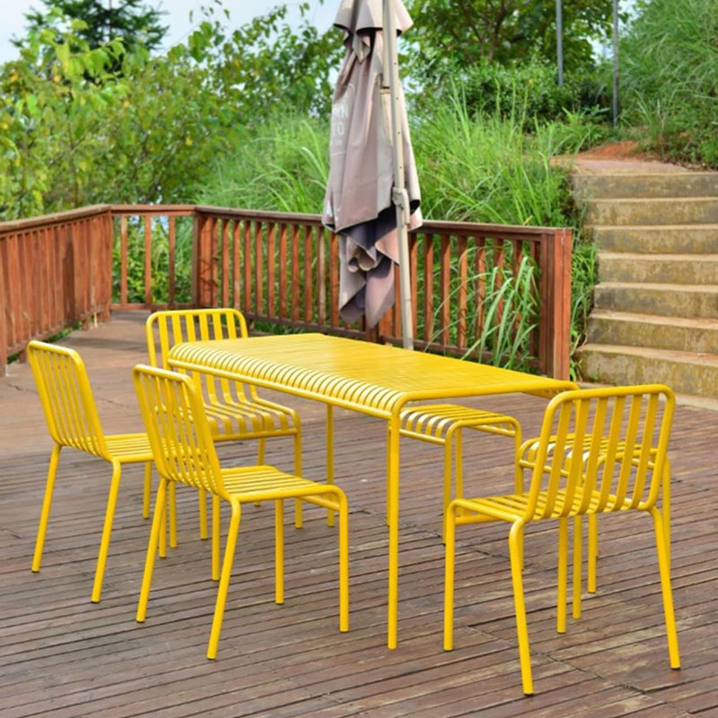 Bộ bàn ghế nan sắt sân vườn ngoài trời BS204