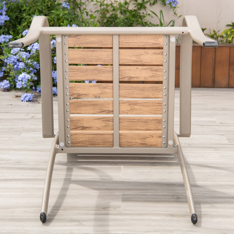 Ghế sân vườn ngoài trời khung hợp kim nhôm kết hợp gỗ nhựa Composit BS330