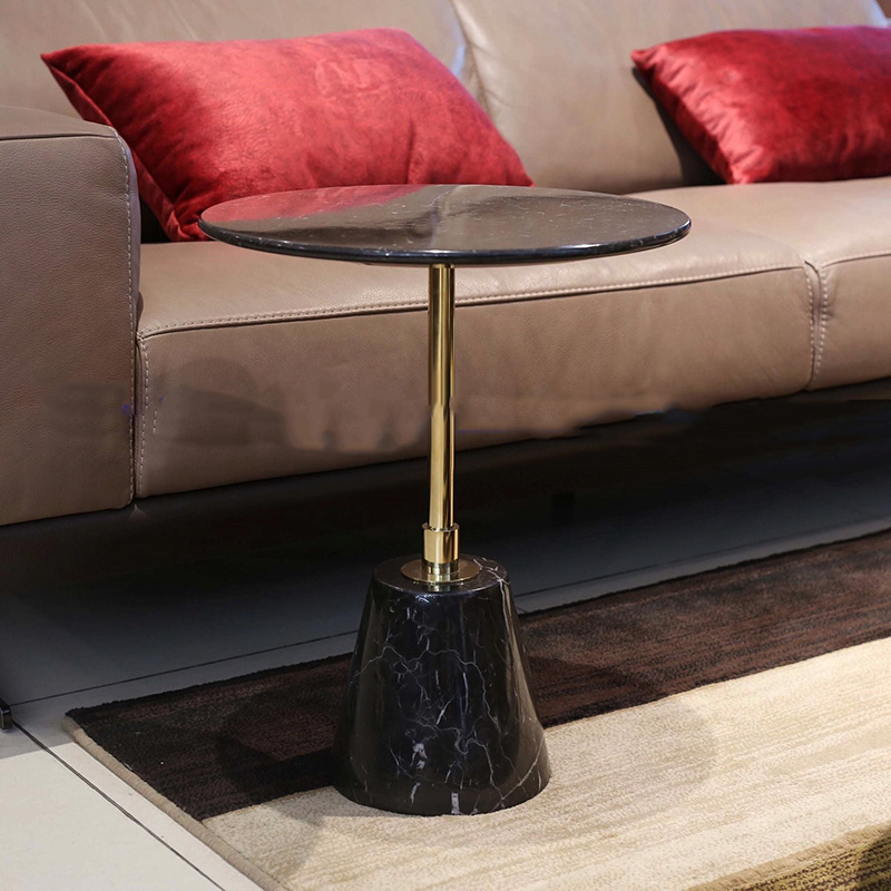 Bàn góc tab sofa đá nguyên khối decor phòng khách cao cấp BC213